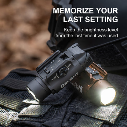 Olight PL-3R Valkyrie Rechargeable Rail mounted Tactical light - Black