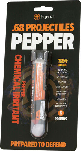 Byrna pepper projectiles, 5 count tube