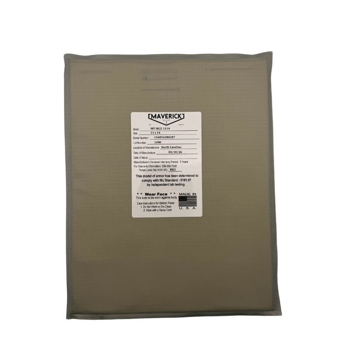 Maverick Tactical HG2 Backpack Insert Soft Armor Panel