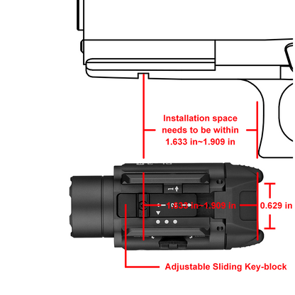Olight PL-3R Valkyrie Rechargeable Rail mounted Tactical light - Black