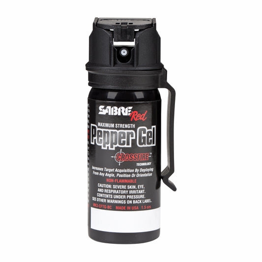 Sabre Crossfire Pepper Gel with Belt Clip